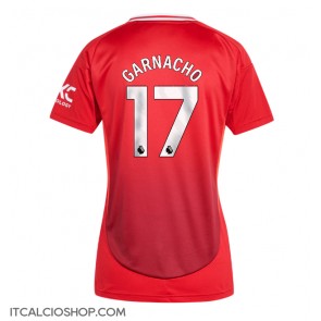 Manchester United Alejandro Garnacho #17 Prima Maglia Femmina 2024-25 Manica Corta